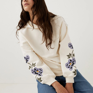 Sudadera con Capucha Bordada para Mujer, 100% Algodón, Ajuste Cómodo, Estilo Casual, Ligera, Transpirable, Colores Personalizados, Todas las Tallas Disponibles - Product Image 3