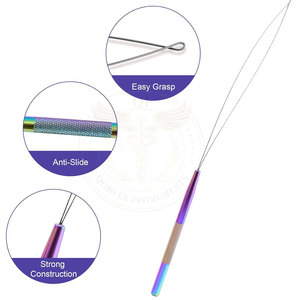 Stainless Steel Hair Extension <b>Hook</b> Needle <b>Tool</b> for Micro Ring Bead Application and Salon Use Durable - Product Image 2