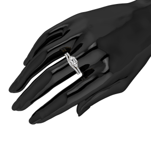 แหวนเพชรสำหรับผู้หญิงที่สง่างาม9K สีเหลืองสีขาวทองคลาสสิก1.61Cts ปลูกในห้องทดลองระดับสุดยอดรับรองว่าหรูหรา - Product Image 5