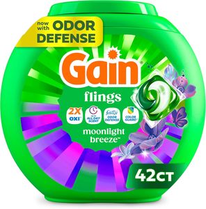 Détergent liquide en vrac de qualité supérieure Gain Flings Odor-Defense + Color Guard Moonlight-Breeze, 42 unités disponibles - Product Image 2