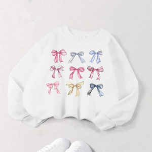 Gran oferta de alta calidad, nuevo diseño, transpirable, suelto, estampado de moda, cuello redondo, sudadera para mujer - Product Image 2