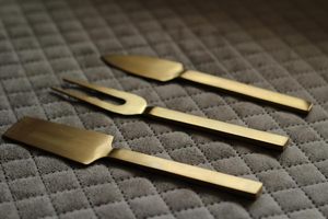 Bulk Price Gold PVD <b>Cheese</b> <b>Set</b> of 3 Pieces Stainless Steel <b>Cheese</b> Accessory With Custom Logo From India - Product Image 3