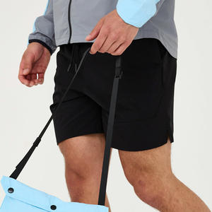 Ensembles courts deux pièces personnalisés pour hommes de haute qualité imprimés de couleur unie Streetwear vestes coupe-vent réfléchissantes grande taille d'été - Product Image 3