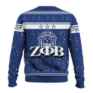 Sudadera Azul con Cuello Redondo Bordada de la Hermandad Griega Zeta Phi Beta 1920 para Mujer - Product Image 2