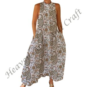 Combinaison florale 100% coton Fermeture éclair Longue Imprimé floral écologique Imprimé parfait Cadeau pour elle - Product Image 2