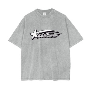 Camisetas de Hombre de Algodón con Estampado Gráfico Personalizado, Hombros Caídos, Manga Larga, Corte Holgado, Estilo Vintage Lavado al Ácido, Ropa Urbana - Product Image 2