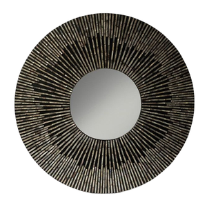 กระจกติดผนังฝังเปลือกหอยทะเล,กระจกประดับผนังทรงกลมหรูหราติดผนังสำหรับบ้านและโรงแรม - Product Image 1