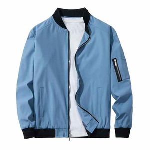 Nouveaux hommes lettre brodé Baseball manteaux haute qualité hommes Varsity veste décontracté col montant solide Bomber hommes vestes - Product Image 1
