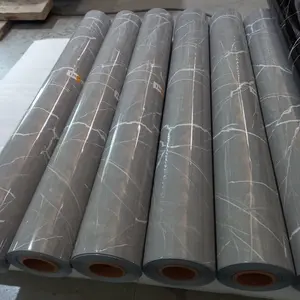 Marvelous modern multi-colored high-glass marble sheet designed pvc film foils used for laminatet flooring
