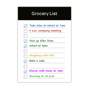 Tablero de borrado en seco planificador <span class=keywords><strong>semanal</strong></span> y mensual magnético fondo blanco y negro menú personalizable y tablero de notas - Product Image 5