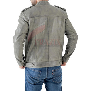Chaqueta de cuero desgastada de alta calidad para hombre, chaqueta personalizada para hombre, chaqueta de invierno desgastada genuina 2025 - Product Image 3