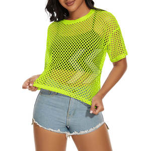 Wholesale Price Latest Hot Styles High Quality <b>Ladies</b> Mash Boxy <b>T</b>-<b>Shirt</b> <b>Ladies</b> Short Sleeve Boxy <b>T</b>-<b>Shirt</b> - Product Image 3