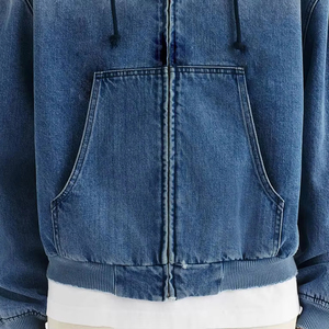 เสื้อฮู้ดซิปผ้าฟลีซคอตตอน 100% คุณภาพสูงสั่งทำพิเศษสำหรับผู้ชาย แจ็คเก็ตฤดูหนาวทรงโอเวอร์ไซส์แบบซักแล้ว สวมใส่สบาย เป็นมิตรกับสิ่งแวดล้อม ระบายอากาศได้ดี - Product Image 6