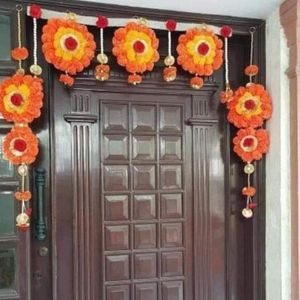 ผ้าพันคออินเดียทำด้วยมือที่สง่างามการตกแต่งแบบดั้งเดิมที่สมบูรณ์แบบสำหรับดิวาลีงานแต่งงานและห้องพูจาที่มีการปักที่มีชีวิตชีวา - Product Image 4