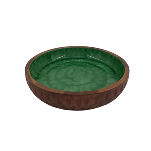 Bol à fruits de forme ronde en bois de conception unique fini naturel pour la maison de table et les hôtels bols de service de nourriture et de collations faits à la main - Product Image 2