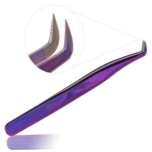 ชุดแหนบต่อขนตาสีม่วงรูปตัวแอล9มม. เกรดการผ่าตัดเคลือบพลาสม่าปลายแหลมยาว9มม. - Product Image 1