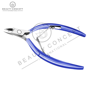 Wholesale Price Metal Nail Clipper Customized Logo Print OEM Service Blue Color Cuticle Nail Nipper Wide Jaw Opening Beauty - Product Image 2