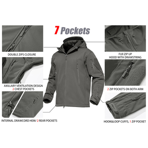 Top Rated Men's Custom <b>Jacket</b> Outdoor Sport <b>Soft</b> <b>Shell</b> With <b>Hood</b> <b>Jacket</b> Running Hiking Windbreaker <b>jacket</b> for men - Product Image 5