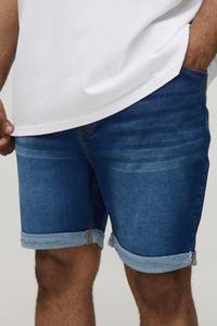 Short en jean pour hommes sur mesure 100% coton Street Wear lavage à l'acide courte longueur personnalisé en détresse strass Logo - Product Image 5