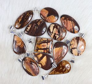 Outback Jasper Gemstone Cabochon Pendant Bezel Set Estilo bohemio para regalos de moda Joyería al por mayor - Product Image 3