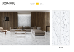 60x120cm Carreaux de sol en bois d'intérieur en porcelaine 600x1200mm Carreau de sol en porcelaine émaillée polie Carreaux de porcelaine émaillée - Product Image 6