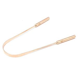 Nettoyant pour la langue en cuivre pur pour une routine quotidienne de désintoxication buccale, améliorant l'hygiène et l'haleine fraîche du matin - Product Image 1