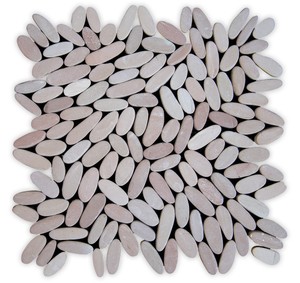 Mosaico de Piedras Verdes, Piedra Natural de Río, para Exteriores de Villas, 3-5cm 1cm - Product Image 4