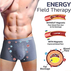Energy Field Therapy Men Pants Seamless Mens Underwear <b>Boxer</b> Briefs Stretch Bamboo Modal Custom Designs Logo shorts DDP shipping - Product Image 2