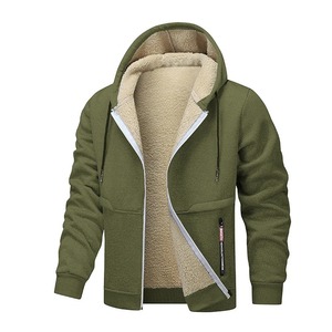 Animal Game Casual Hoodies for Men Heavyweight <b>Fleece</b> Sweatshirt Thick Sherpa Lined Hooded Zipper Jacket Thick Streetwear Coats - Product Image 2