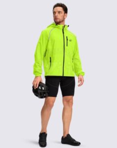 Mens High Visibility Yellow <b>Silver</b> Reflective Waterproof ANSI Class 2 LED Flash Logo Work Jacket Cotton Material for - Product Image 6