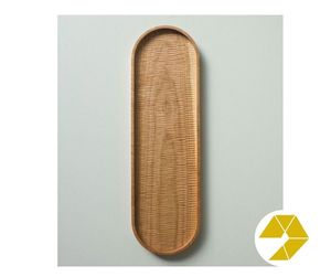 Plateau en bois artisanal pour salle à manger sophistiquée Plateau en bois durable avec finition naturelle en motifs ronds carrés ovales en vrac - Product Image 3