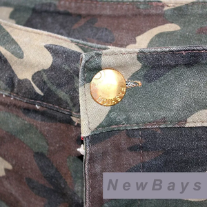 Women's Trendy <b>High</b> <b>Waisted</b> Cotton Denim <b>Shorts</b> Casual Cargo <b>Jean</b> <b>Shorts</b> with Button Decoration for Summer Pockets Included - Product Image 4