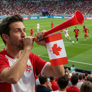 Trombetta in plastica con bandierina per squadre della Coppa del Mondo, per attrezzatura da cheerleading - Product Image 4