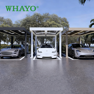 Fácil instalação 3KW 5KW 6KW Painel <span class=keywords><strong>Solar</strong></span> <span class=keywords><strong>Pv</strong></span> Carport Ground Mountings Systems <span class=keywords><strong>Solar</strong></span> Power Carport com armazenamento de bateria e carregador EV - Product Image 3