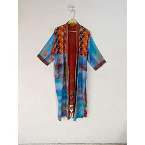 Kimono de seda estilo bohemio, Túnica térmica reciclada para otoño, verano, Primavera, ropa de dormir nupcial y uso doméstico - Product Image 5