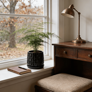 Livraison gratuite, stock US, livraison rapide en 3 jours, pot à fleurs en céramique noir fait main, style américain, soucoupe en céramique pour la maison et le jardin - Product Image 1