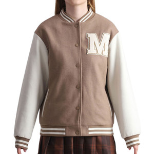 เสื้อแจ็คเก็ตเลตเตอร์แมนผ้าฝ้ายคุณภาพสูงสำหรับผู้หญิง ปักโลโก้ได้ตามต้องการ เสื้อแจ็คเก็ตเลตเตอร์แมนผ้าดีที่สุดสำหรับผู้หญิง - Product Image 1