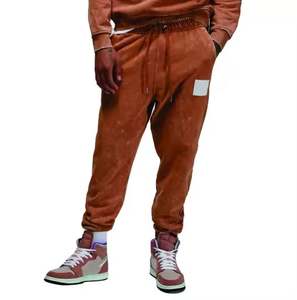 Automne hiver hommes haute qualité Jogging pantalon Baggy bas Plus polaire coton pantalons de survêtement Style décontracté broderie - Product Image 1