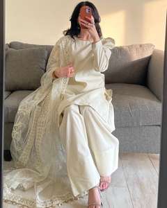 Nouveau haut de soirée de créateur avec salwar kameez farshi brodé, tenue pakistanaise - Product Image 3