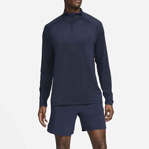 Sublimación de alta calidad Bordado en blanco Imprimir Hombres Mujeres Logotipo personalizado Poliéster liso Cuello Manga larga T Casual de punto para hombres - Product Image 3