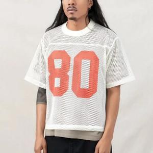 Camiseta Deportiva Holgada para Hombre, de Secado Rápido, Cuello en V, Estampado por Sublimación, Manga Corta, para Fútbol, Baloncesto, con Malla - Product Image 4