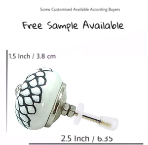 Perillas de cerámica grabadas con flores de níquel de alta calidad, tiradores de manija de armario de cajón, tiradores y perillas de muebles de calidad de exportación - Product Image 3