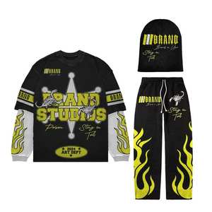 Ensemble de survêtement personnalisé de haute qualité avec poche latérale à capuche zippée et effet de décoloration solaire avec impression sérigraphique de haute qualité - Product Image 6