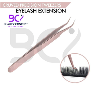 Straight and Curved Shaped Newest Product Fiber Tip Eyelash Extension Tweezers Good Quality Eyelash Grafted Tweezers - Product Image 3
