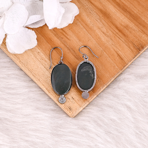 Pendientes de Ágata Negra con Baño de Rutenio, Hechos a Mano, Diseño Moderno, Joyería para Fiesta, Idea de Regalo - Product Image 4