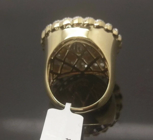 2 piezas de racimo de moissanita Real 14K chapado en oro amarillo corte anillo de dedo meñique para hombre 2 piezas de racimo de moissanita Real 14K anillo chapado en oro amarillo - Product Image 3