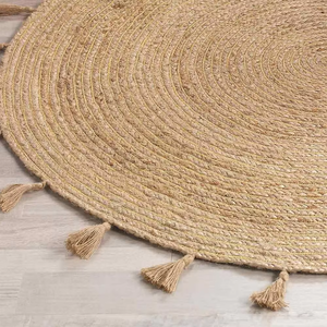 Tapis rond en jonc de mer naturel pour tapis décoratifs Fabriqué au Vietnam Matériau écologique pour la décoration de la maison En gros - Product Image 3