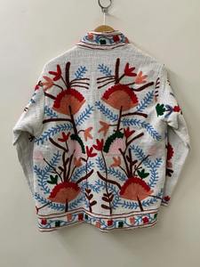 TNT Suzani Blouson bombardier brodé fait à la main Veste broderie Suzani Vêtements d'hiver Veste femme Manteau fait à la main Floral Suzani - Product Image 2