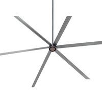 Ventilateur de plafond industriel LONGWELL à 6 pales, 2,6-7,3 m, moteur à aimants permanents efficace, faible bruit, ventilateur commercial HVLS