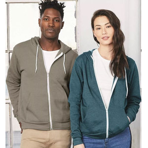 Bella + เสื้อฮู้ดซิปฟองน้ำขนแกะสำหรับทุกเพศ, เสื้อมีฮู้ดฟองน้ำขนแกะแบบซิป-Bella + ผ้าใบ - Product Image 3